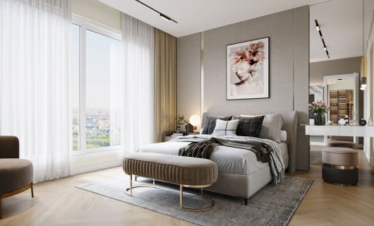 Master bedroom interior fit-out by Soft Touch Interior, Dubai