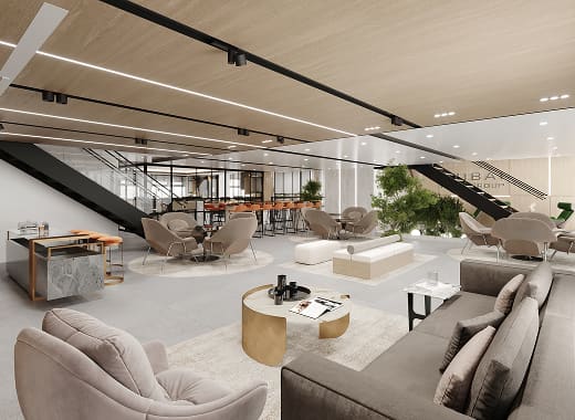 Corporate office in Al Quoz, Dubai after complete redesign and interior enhancement by Soft Touch Interior