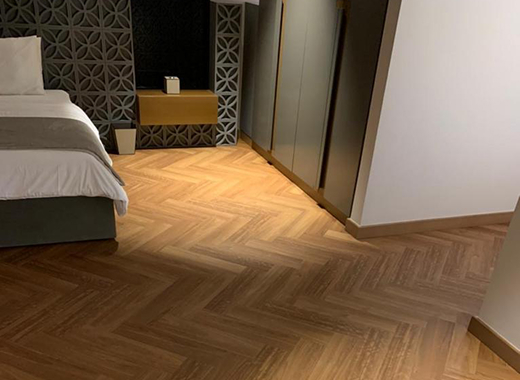 Supply and installation of parquet flooring in a private villa in Dubai
