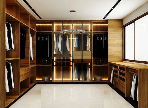 Fabrication of closets & wardrobes – Private villas - Dubai, completed by Soft Touch Interior
